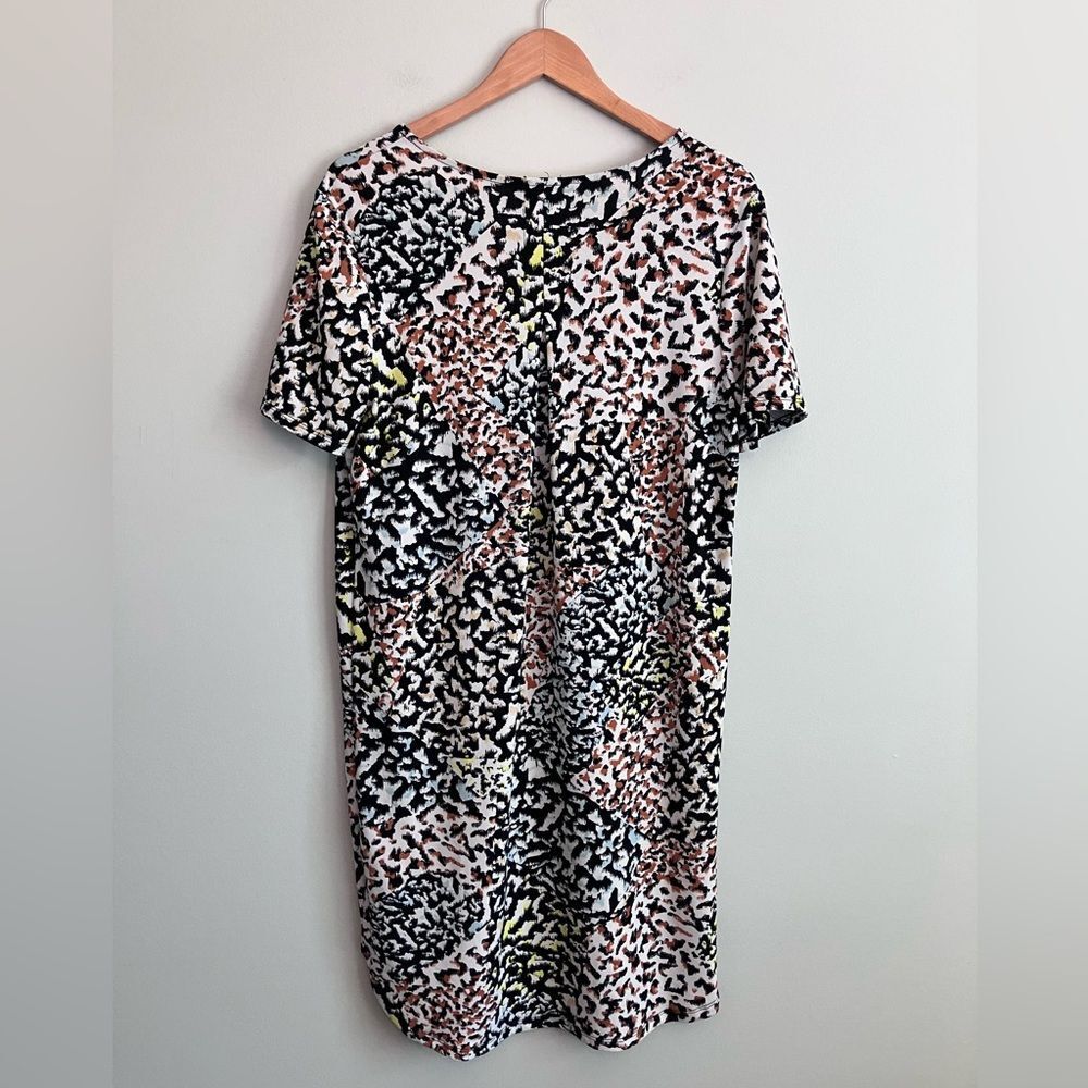 CHRISTIAN SIRIANO New York Black Animal Print Shift Dress Size L - Picture 5 of 9